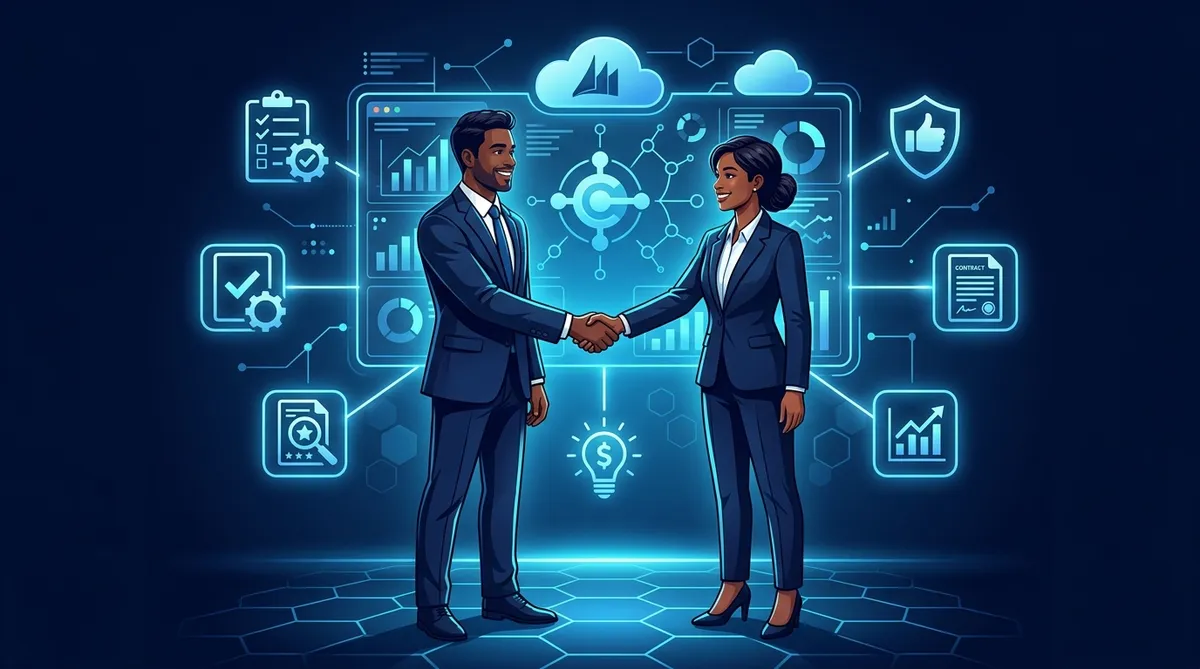Hero illustration for the article Cum să alegi un partener de implementare Business Central (și când să schimbi)